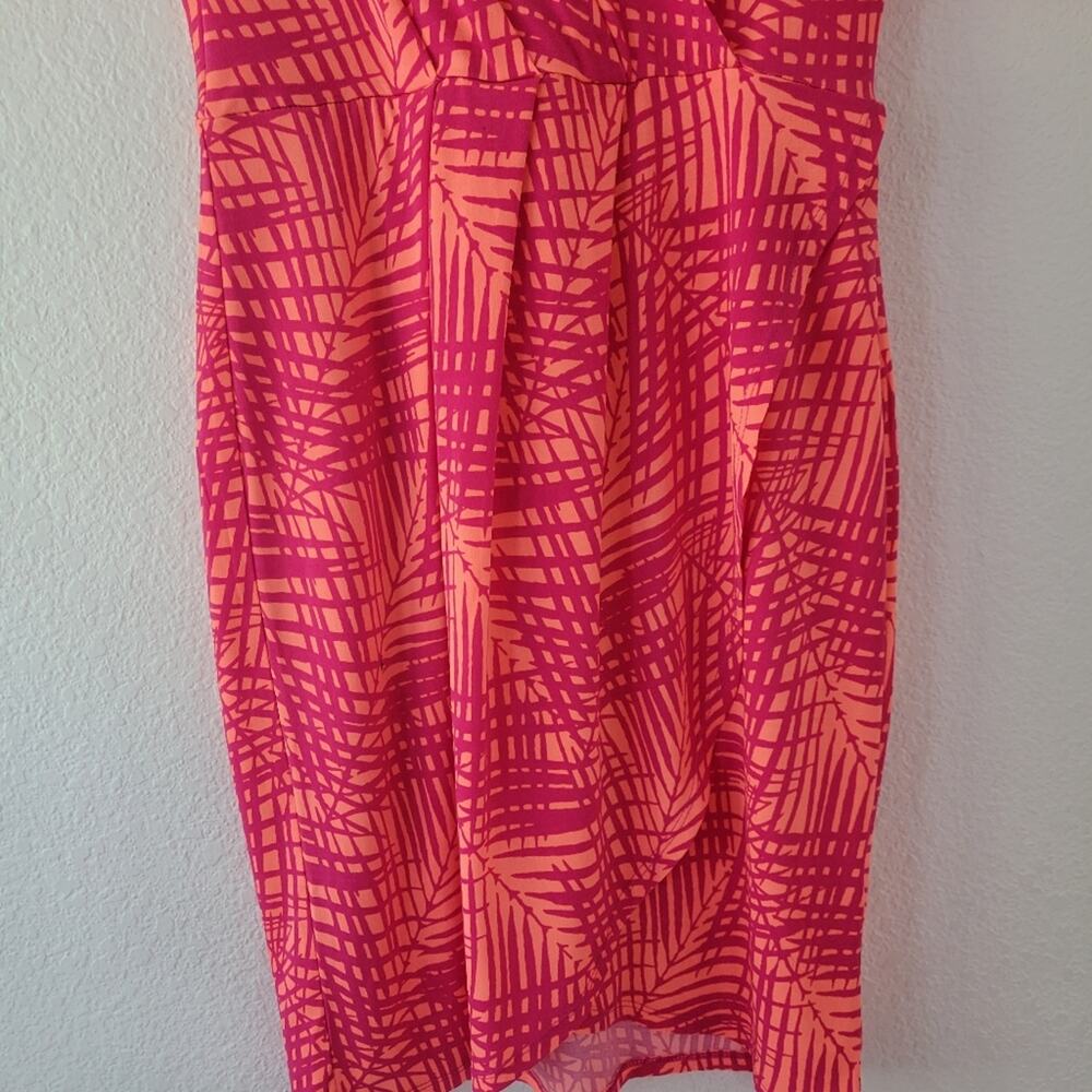 Apt. 9 Petite Faux Wrap Pink Dress Size Petite XS - Picture 5 of 7